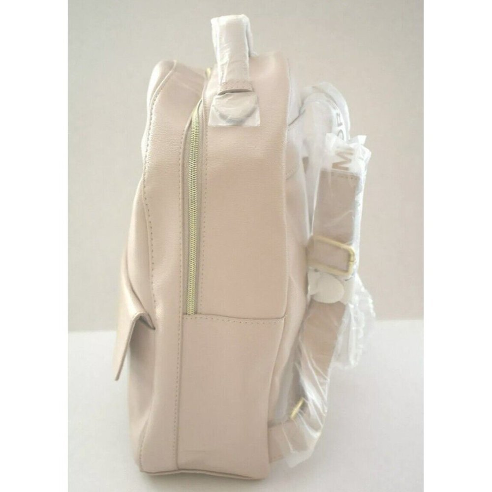 Michael Kors Backpack Bookbag Rose Beige Holdall Faux Leather Handbag Purse NEW - Picture 4 of 10